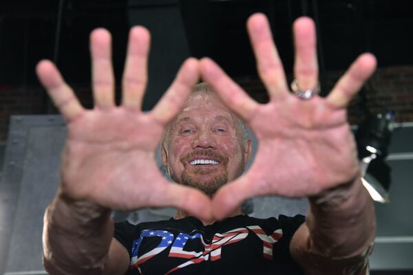 Diamond Dallas Page, a three-time WCW champion, poses for a photo at DDP Yoga Performance Center in Smyrna on Tuesday, August 20, 2019. (Hyosub Shin / Hyosub.Shin@ajc.com)