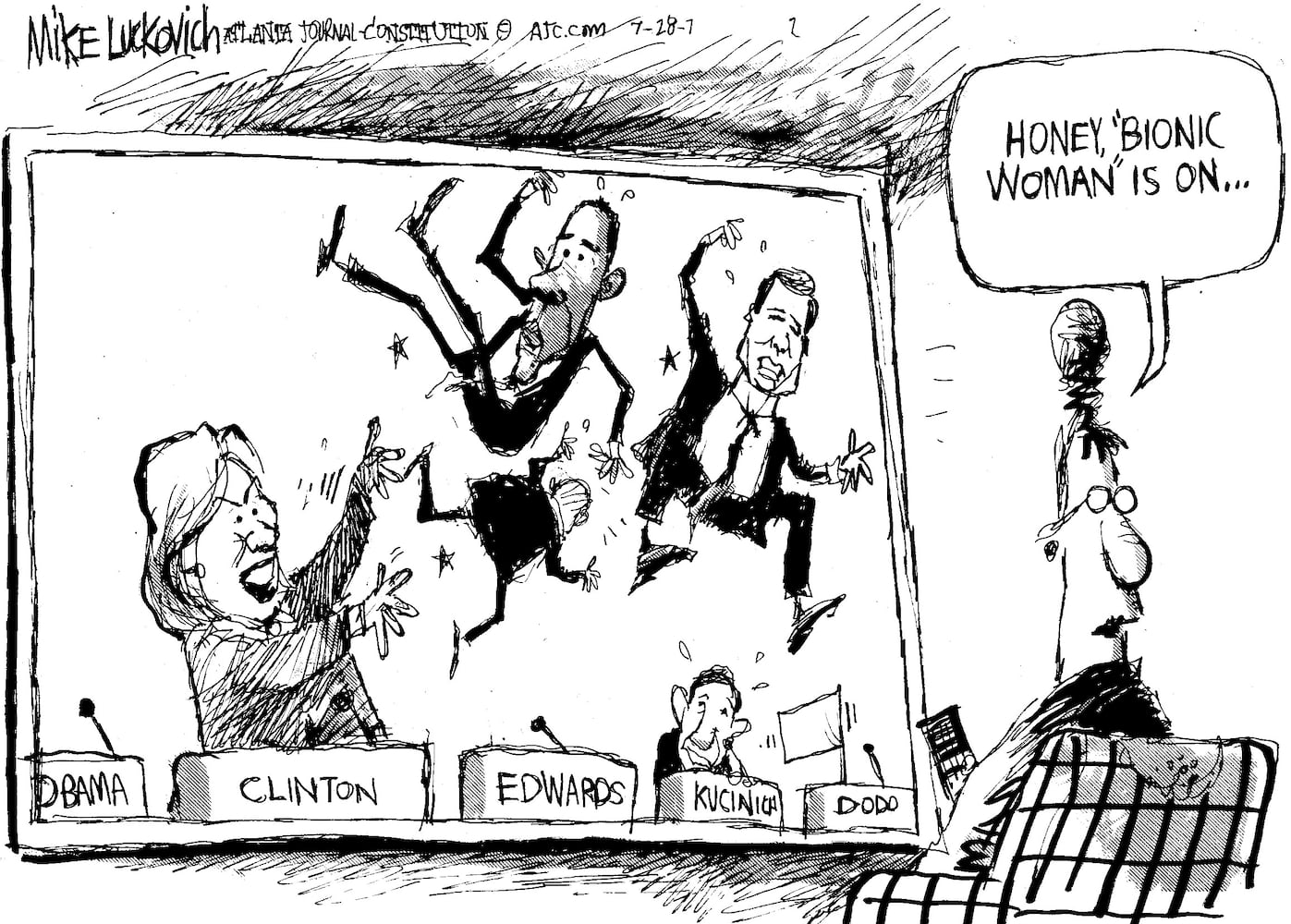 Vintage Hillary Clinton cartoons by AJC's Mike Luckovich