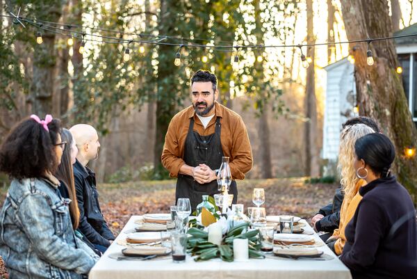 Chef Justin Luis Diaz teaches cooking classes at Jolly's Mill Pond that focus on African American foodways. 
(Courtesy of Lindsey Lyons Photography)