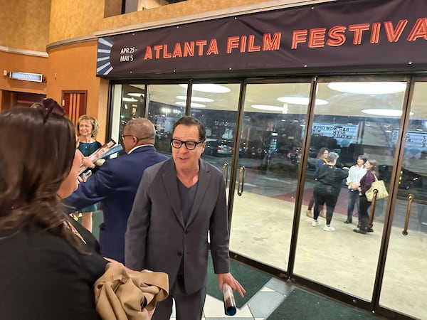 French Stewart at Tara Theatre following a screening of his film "Bob Trevino Likes It" on March 18, 2025. RODNEY HO/rho@ajc.com