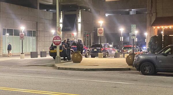 The incident happened at the Twelve Centennial Park building on West Peachtree Street. 