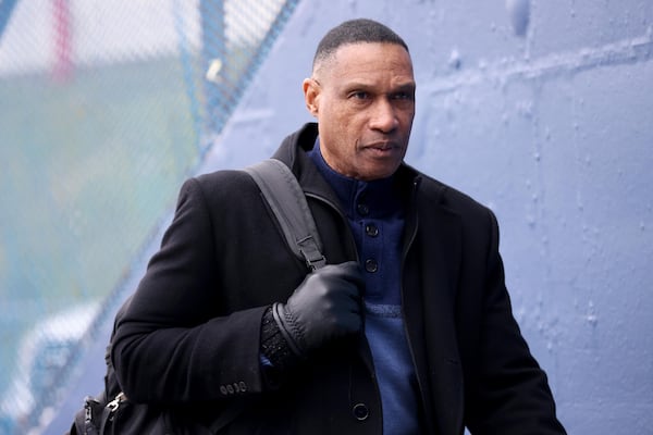 Buffalo Bills defensive coordinator/assistant head coach Leslie Frazier walks through the players parking lot prior to an AFC Divisional Playoff game against the Cincinnati Bengals at Highmark Stadium on Jan. 22, 2023, in Orchard Park, New York. (Bryan M. Bennett/Getty Images/TNS)