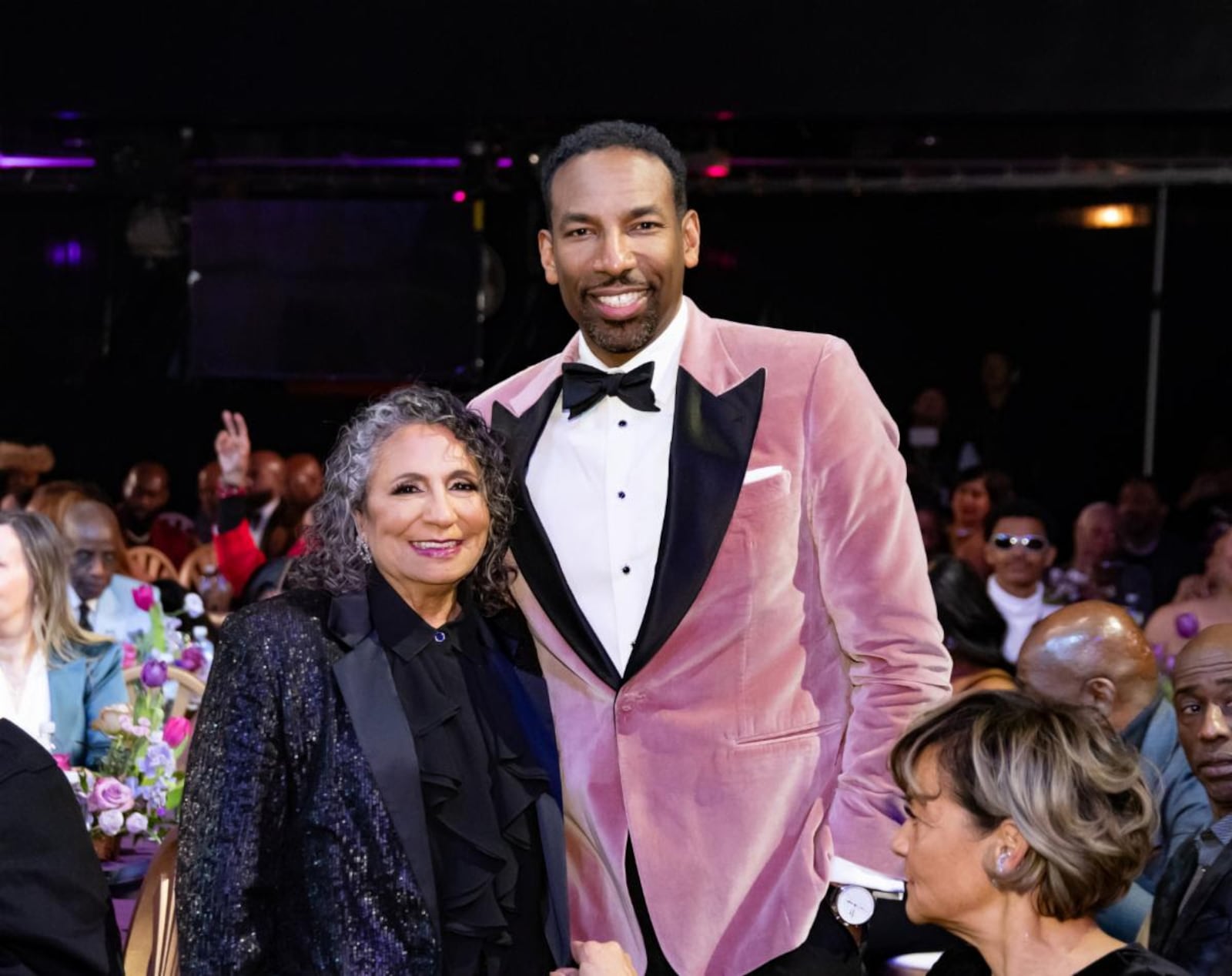 Cathy Hughes, founder and chairperson of Urban One, with Atlanta Mayor Andre Dickens at the sixth annual "Urban One Honors: Best In Black" at Coca-Cola Roxy on Jan. 20.