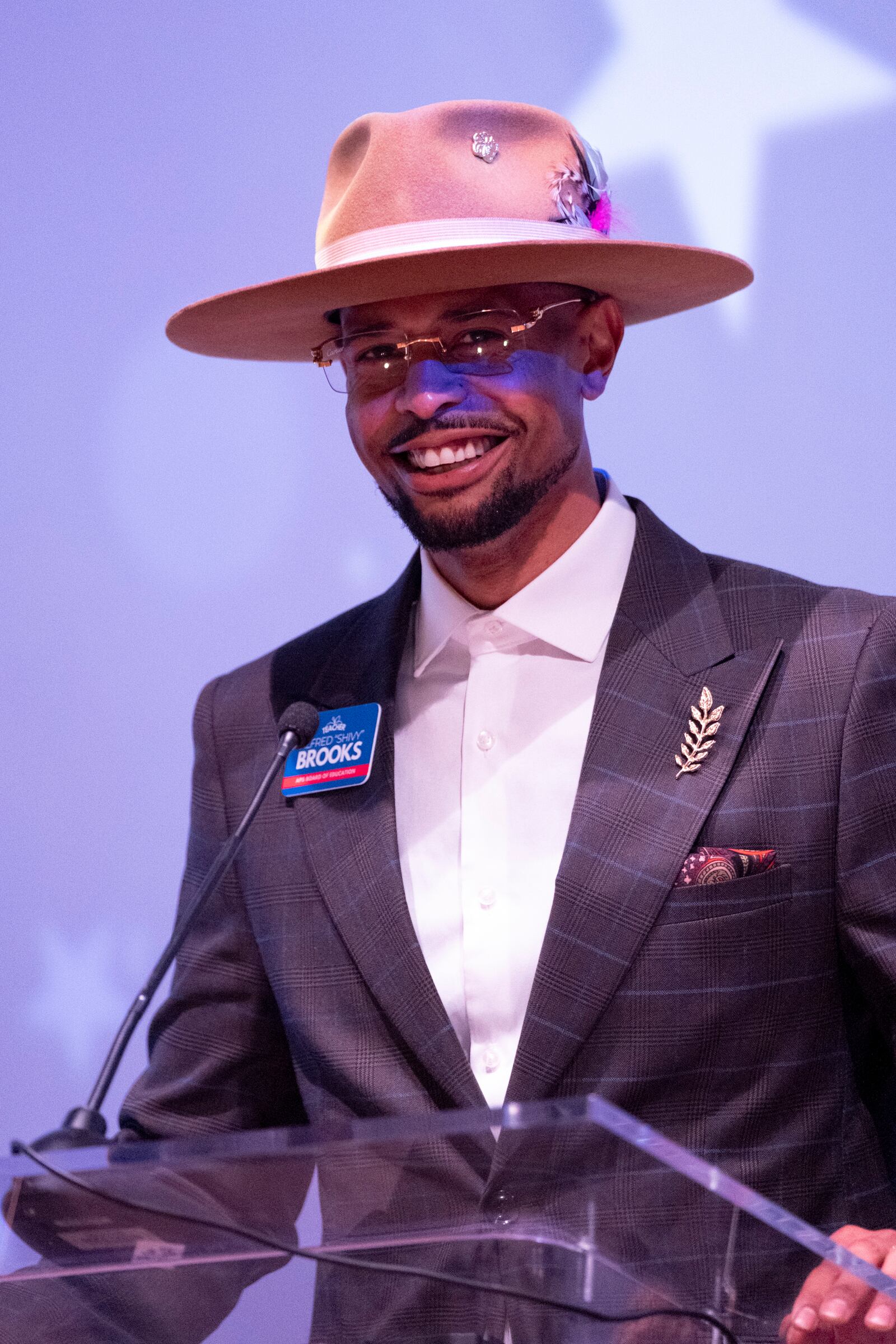 Atlanta school board candidate Alfred “Shivy” Brooks during a debate on Sept. 20, 2023. (Ben Gray / Ben@BenGray.com)