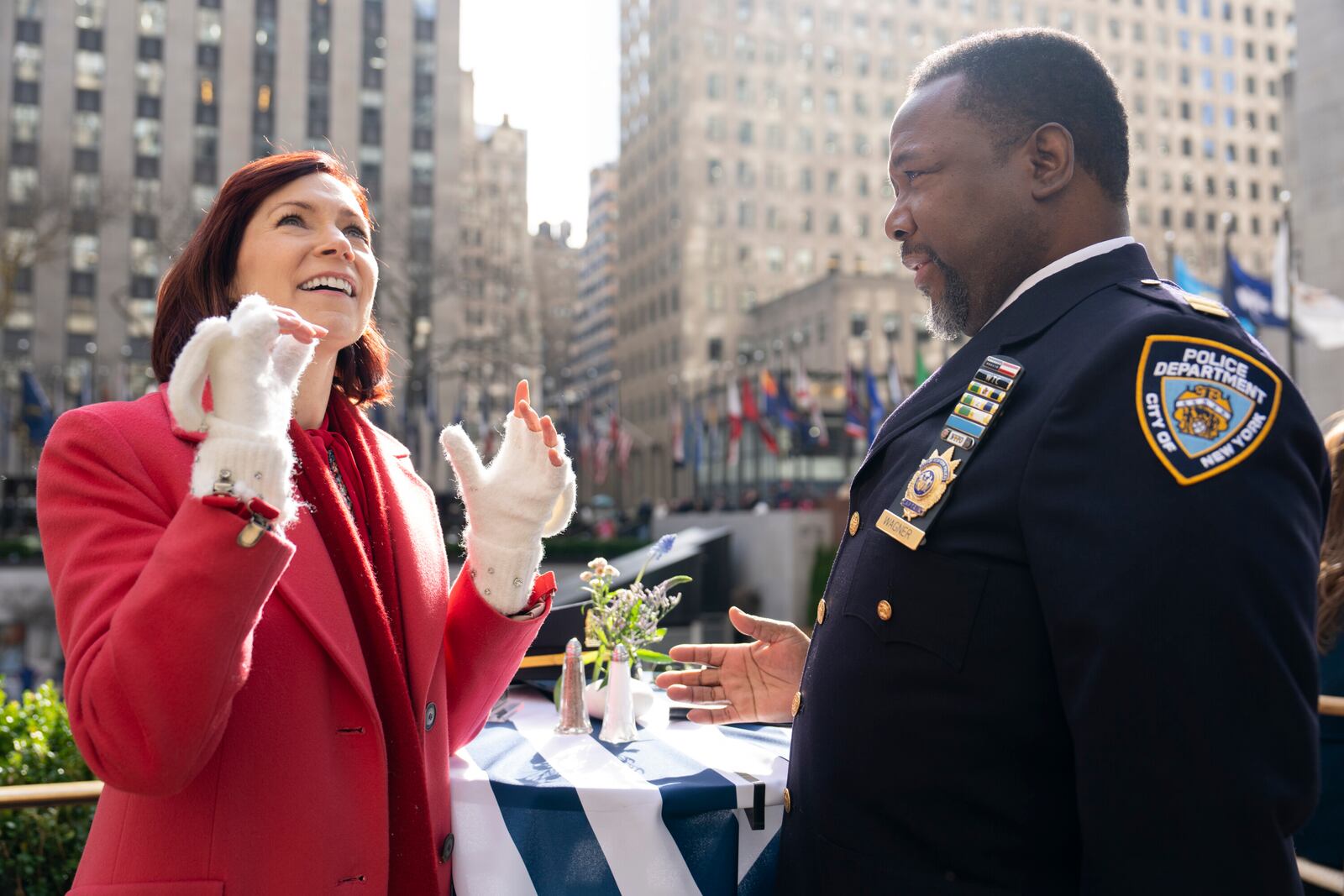 Carrie Preston, with Wendell Pierce as Captain C.W. Wagner, in "Elsbeth." "I like to think I am representing the underappreciated and underestimated,” the actress says of her lawyer-turned-NYPD-observer. Courtesy of Elizabeth Fisher/CBS