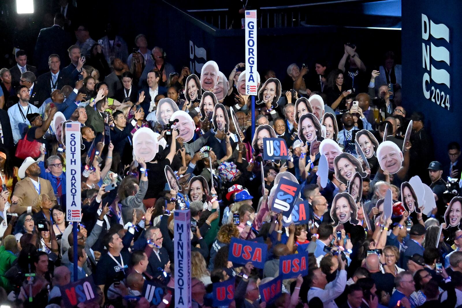 Georgia delegates gather at the Democratic National Convention in Chicago.