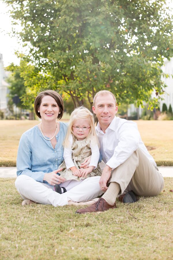 Georgia Tech safeties coach Shiel Wood (right) with wife Bernadette and daughter Fay. (Courtesy Wood family)