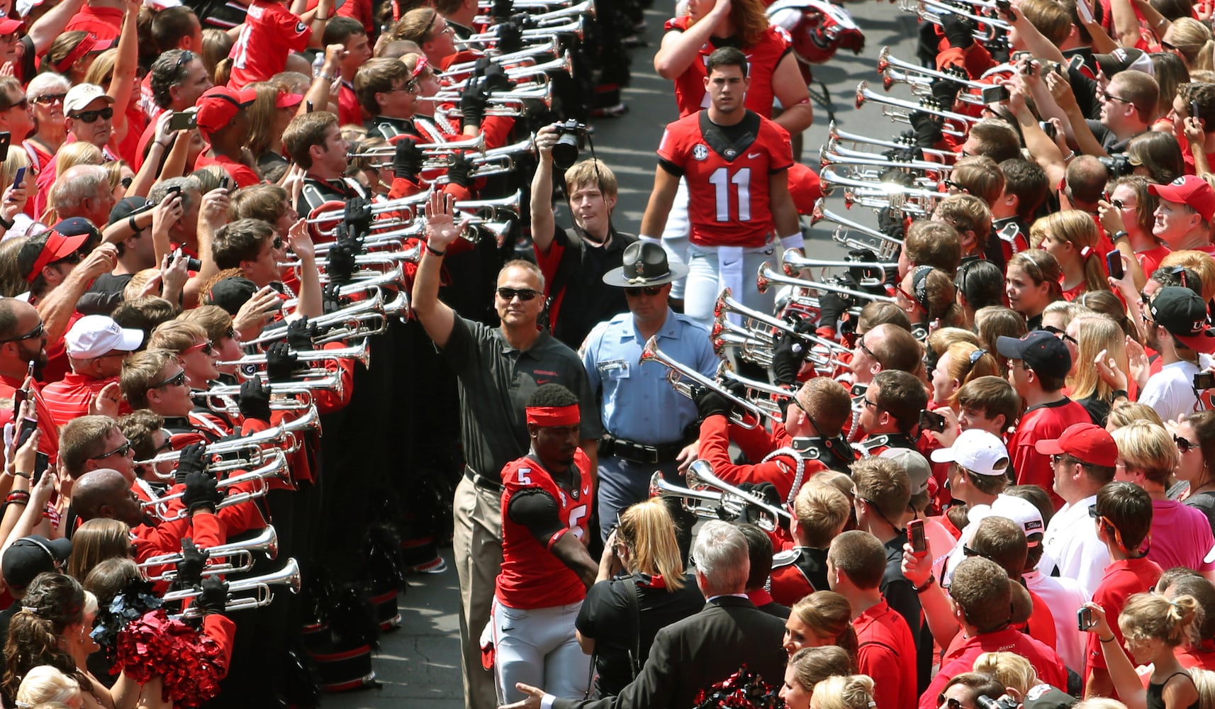 UGA fans gather before the game