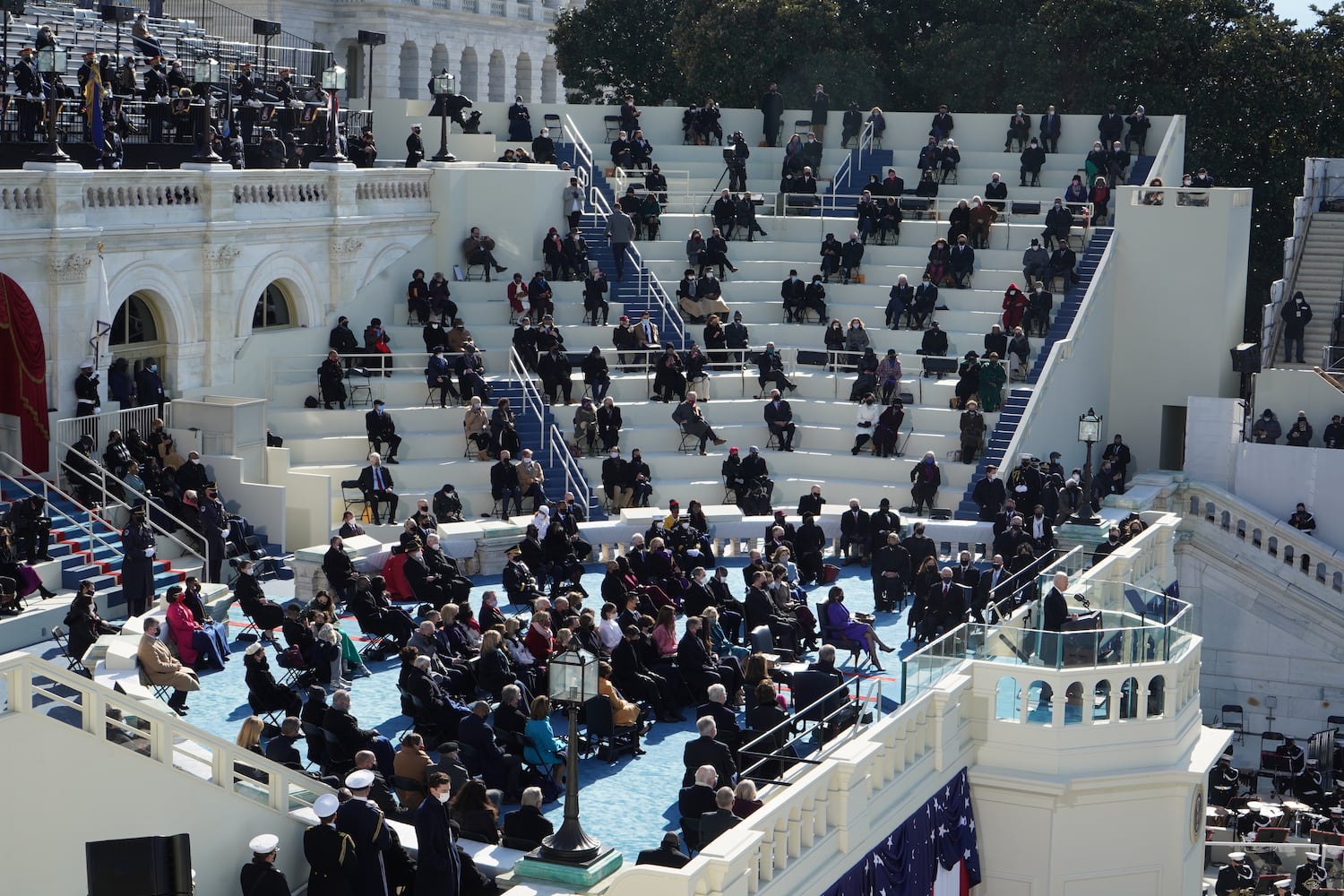 President Joe Biden delivers his inaugural address at the Capitol in Washington on  Wednesday, Jan. 20, 2021. (Ruth Fremson/The New York)