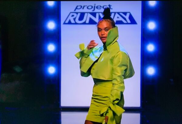 "Project Runway" first challenge dress by Zayden Skipper. BRAVO