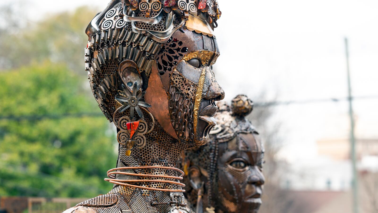 This is a sculpture of Betsey, one of three victims of Dr. J. Marion Sims, considered by some to be the "father of gynecology." Her image, and those of Anarcha and Lucy, also victims of Dr. Sims, was created by artist Michelle L. Browder (with Deborah Shedrick and a team of artists). It was unveiled in 2021 in Montgomery, Alabama, where Sims lived in the mid-1840s.