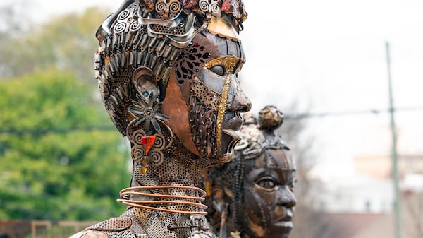 This is a sculpture of Betsey, one of three victims of Dr. J. Marion Sims, considered by some to be the "father of gynecology." Her image, and those of Anarcha and Lucy, also victims of Dr. Sims, was created by artist Michelle L. Browder (with Deborah Shedrick and a team of artists). It was unveiled in 2021 in Montgomery, Alabama, where Sims lived in the mid-1840s.