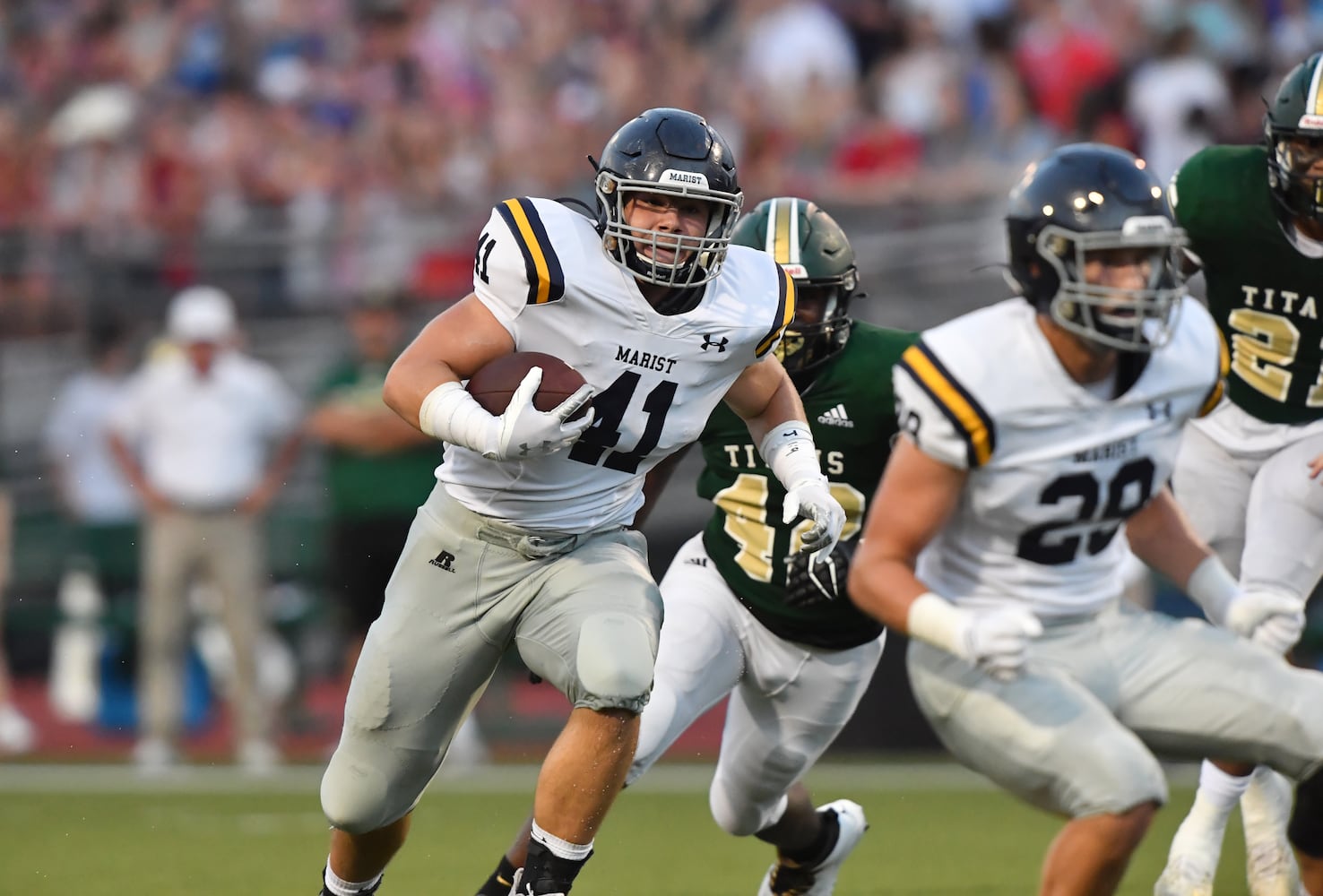 high school football: Marist at Blessed Trinity