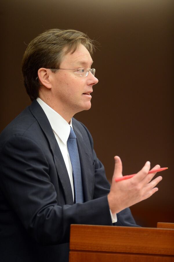 Tom Clyde, a lawyer from Kilpatrick Townsend & Stockton and who sits on the board of the Georgia First Amendment Foundation. (Photo by Kent Johnson, AJC staff)