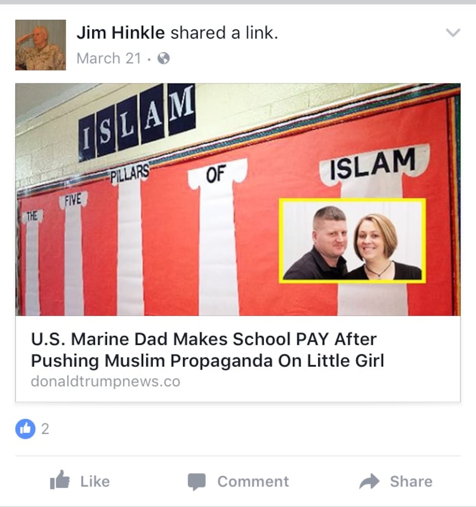 Jim Hinkle Facebook posts