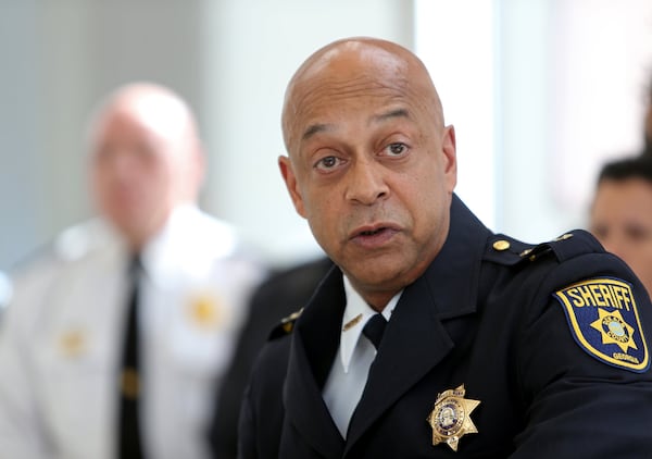 May 24, 2014 - Milton, Ga: DeKalb County Sheriff Jeffrey L. Mann hosts a news conference about Operation Safe DeKalb at the DeKalb County Sheriff’s Office Administration Building Thursday afternoon, January 29, 2015, in Decatur, Ga.. PHOTO / JASON GETZ