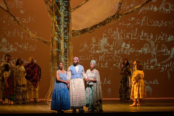 Laquita Mitchell, Jamez McCorkle, and Cheryse McLeod Lewis in "Omar."