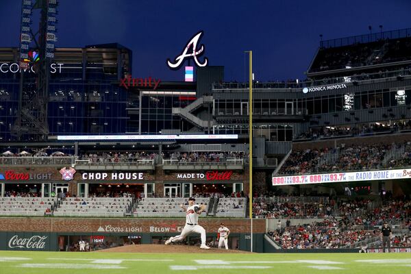 Braves starting pitcher Spencer Strider delivers to a St. Louis Cardinals during the sixth inning at Truist Park Thursday, July 7, 2022, in Atlanta. (Jason Getz / Jason.Getz@ajc.com) 