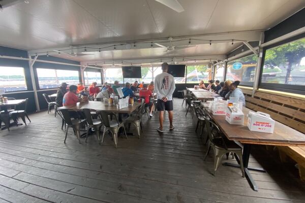 A photo shared on the GoFundMe page shows a rescue team on Lake Lanier on June 22. 

