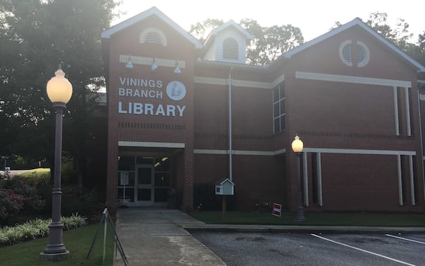 Polling manager Jean Scott said 20 people cast ballots at the Vinings Public Library by 8:45 a.m. on Tuesday, July 24, 2018. (Ben Brasch/AJC)