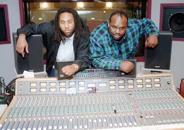 Steve Gisbon (left) and Cecil Glenn of Tag Team - shown in a 1995 AJC file photo - tried to mimic the success of "Whoomp! (There It Is)" with a follow-up album, but their one major hit still stands as the defining moment of their music career. Courtesy of RICH MAHAN