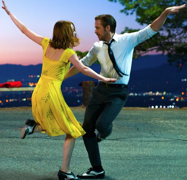 “La La Land,” a musical with Emma Stone and Ryan Gosling, opens Dec. 16. (Dale Robinette / Lionsgate)