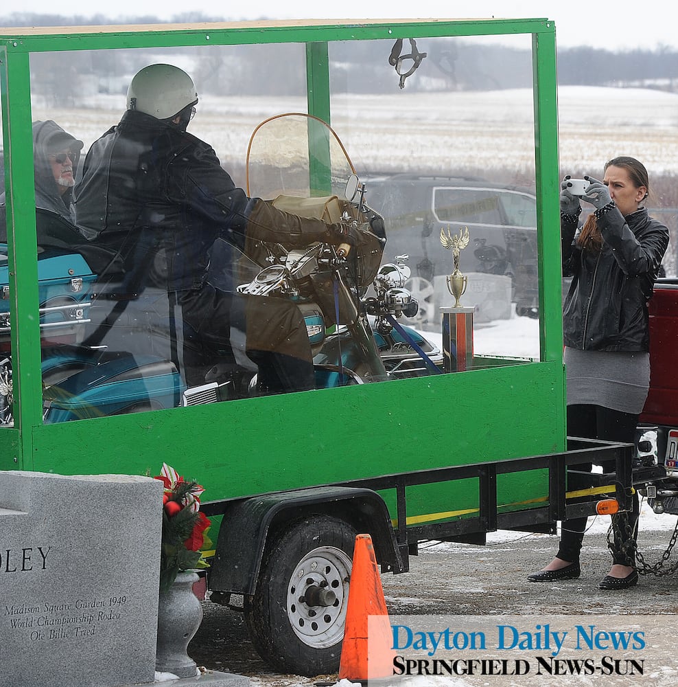 Local man buried on motorcycle