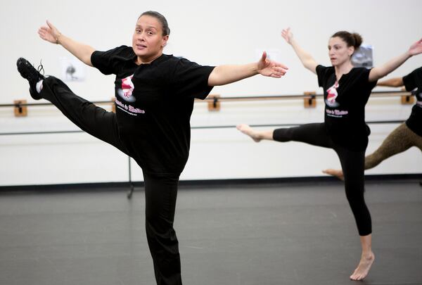 Director Rona Roberts leads dancers during rehearsals of "Considering Maya." Photo: Phil Skinner