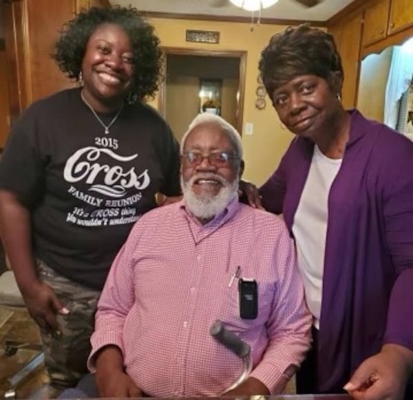 Shonda Bell and her parents Walter and Charlie Mae Cross of Albany. Bell's parents were both diagnosed with Alzheimer's disease several years ago. She is the main caregiver for both.