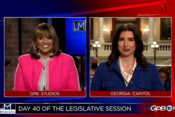 GPB's "Lawmakers," which airs daily during the state legislative session, has been a staple going back to 1960. It's now hosted by Donna Lowry (left). GPB