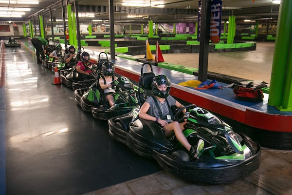 There are three tracks for all age groups to race electric karts at Andretti’s. Track one has the fastest karts but a permit or driver’s license is required. CONTRIBUTED BY JASON GETZ