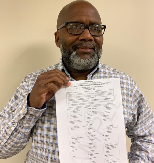 Michael Adams of Stockbridge opted to vote down ballot only. (Courtesy of Michael Adams)