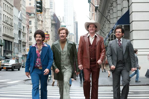 (Left to right) Paul Rudd is Brian Fantana, Will Ferrell is Ron Burgundy, David Koechner is Champ Kind and Steve Carell is Brick Tamland in ANCHORMAN 2: THE LEGEND CONTINUES to be released by Paramount Pictures. A2-19607 (Left to right) Paul Rudd is Brian Fantana, Will Ferrell is Ron Burgundy, David Koechner is Champ Kind and Steve Carell is Brick Tamland in ANCHORMAN 2: THE LEGEND CONTINUES to be released by Paramount Pictures. A2-19607