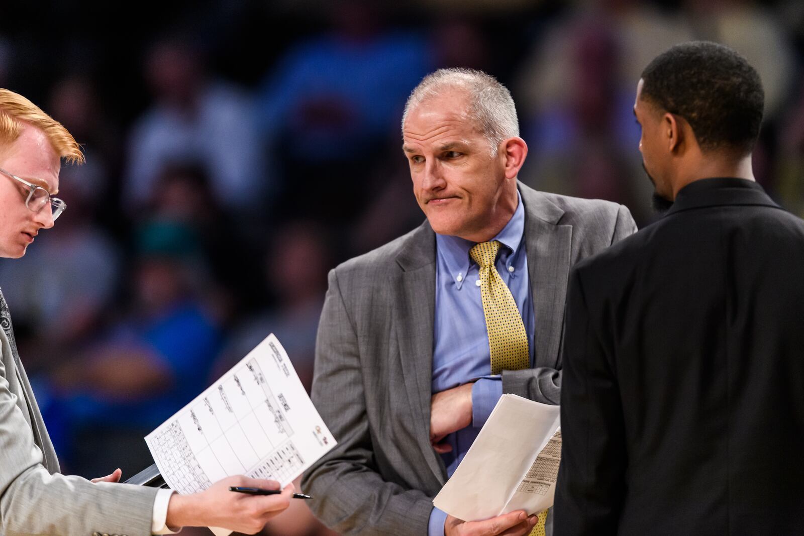 Assistant coach Eric Reveno - Georgia Tech vs. Pittsburgh, March 4, 2020, McCamish Pavilion, Atlanta, Ga. (Danny Karnik/Georgia Tech Athletics)