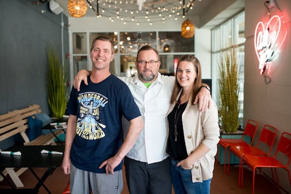  ATL Taco team (from left to right) Chef/Owners Shaun Doty and Lance Gummere, and General Manager Natalie Samples. Photo credit- Mia Yakel.