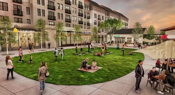 This is a rendering of Lulah Hills, the new name for North DeKalb Mall, which will be demolished and redeveloped into a mixed-use district.