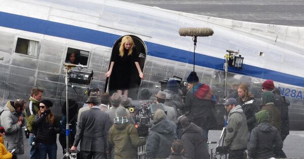 Dakota Fanning during a scene from "The Last of Robin Hood" that filmed at Charlie Brown Field. Photo: Bob Giordano