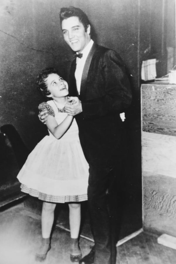 Singer Brenda Lee as a child with Elvis Presley, who came to see her inaugural performance at the Grand Ole Opry. Photo: Brenda Lee Archives