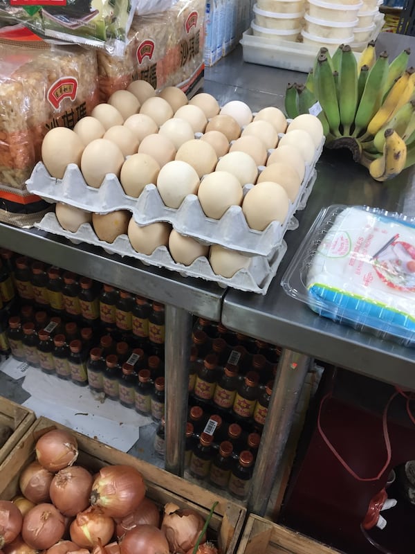 Double yolk eggs are one of the many items available at A Dong Market in Clarkston. CONTRIBUTED BY MERIDITH FORD