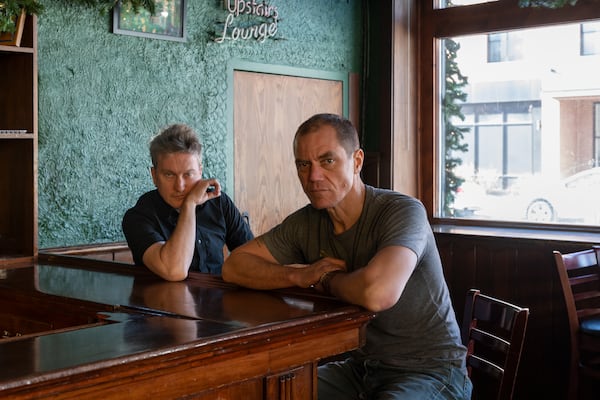 “Basically, we do a lot of individual homework,” Jason Narducy (left) says of preparing to perform full albums, such as R.E.M.'s "Fables of the Reconstruction," with Michael Shannon. “We send a ton of emails back and forth. … (Then) we just show up, ready to go.” (Courtesy of Nathan Keay)