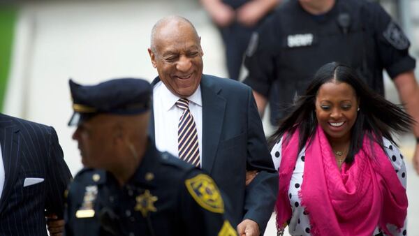 NORRISTOWN, PA - JUNE 5:  Bill Cosby arrives with Keshia Knight Pulliam at the Montgomery County Courthouse before the opening of the sexual assault trial June 5, 2017 in Norristown, Pennsylvania.  A former Temple University employee alleges that the entertainer drugged and molested her in 2004 at his home in suburban Philadelphia.  More than 40 women have accused the 79 year old entertainer of sexual assault.  (Photo by Mark Makela/Getty Images)