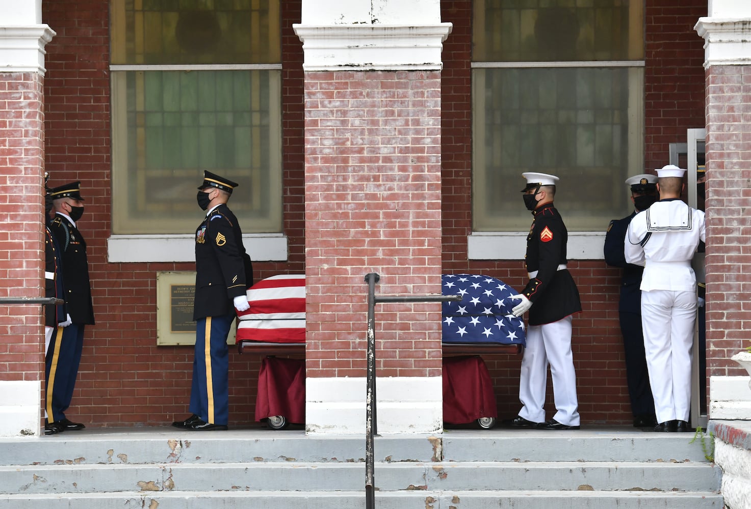 John Lewis crosses Edmund Pettus Bridge for final time