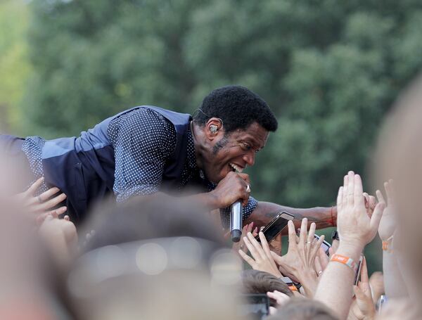  Vintage Trouble - with lead singer Ty Taylor - provided one of the most electrifying sets of the day. (Akili-Casundria Ramsess/Eye of Ramsess Media)