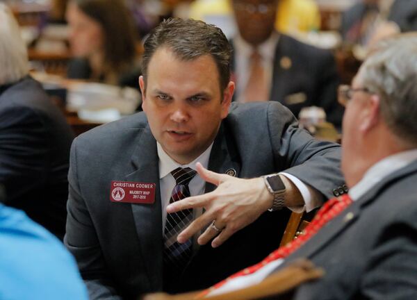 Georgia Court of Appeals Judge Christian Coomer, when he served as a legislator in the state House of Representatives in 2017. (BOB ANDRES /BANDRES@AJC.COM)