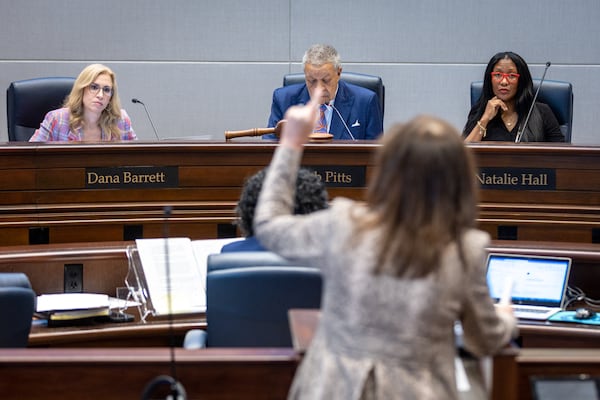 Over 100,000 challenges to voters' eligibility have been filed in Georgia counties such as Fulton over the last two years, where local election boards have decided whether voter registrations should be removed. The Fulton County Board of Commissioners voted down the Republican Party's nomination of Jason Frazier, a frequent voter challenger, to the county's election board on June 7, 2023. (Arvin Temkar / arvin.temkar@ajc.com)