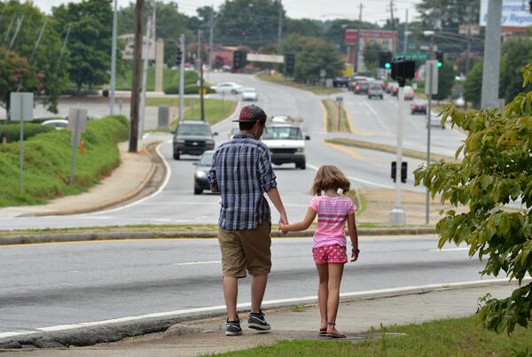 A plan to beautify and improve the safety and walkability of the streets around Northlake Mall in Tucker was put on hold last year due to the federal transportation funding crisis. BRANT SANDERLIN /BSANDERLIN@AJC.COM.