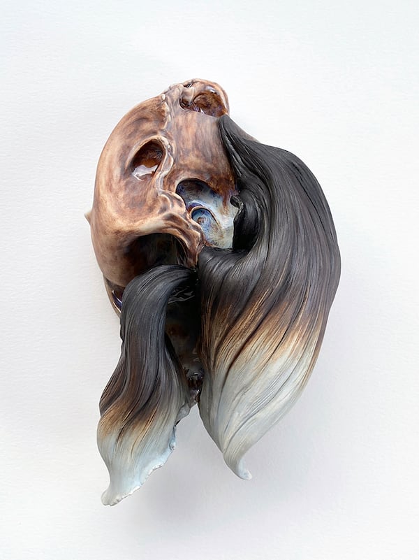 Michelle Laxalt’s ceramic work “Instar (a ripple in the wound)”