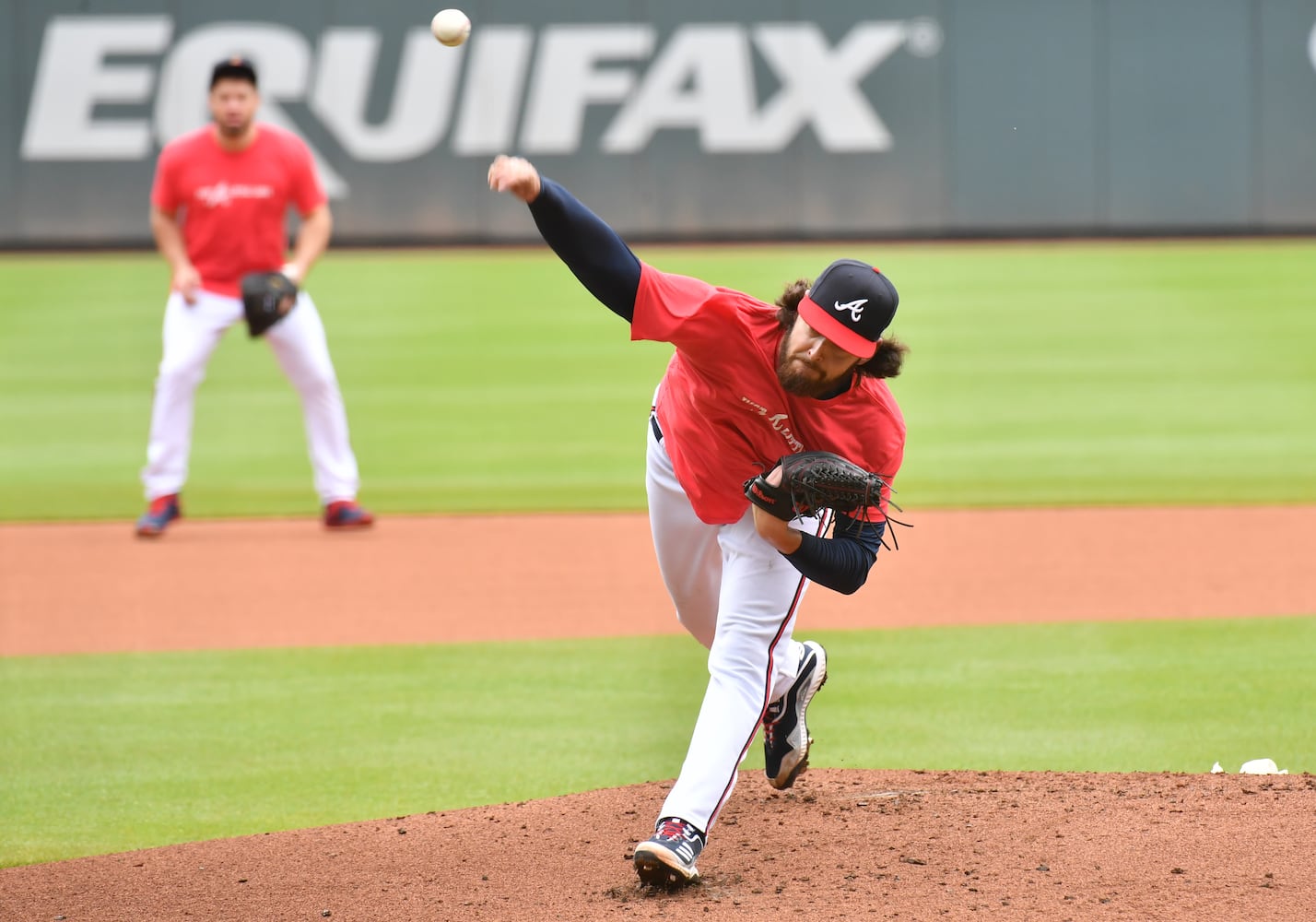 Braves playoff workout photo