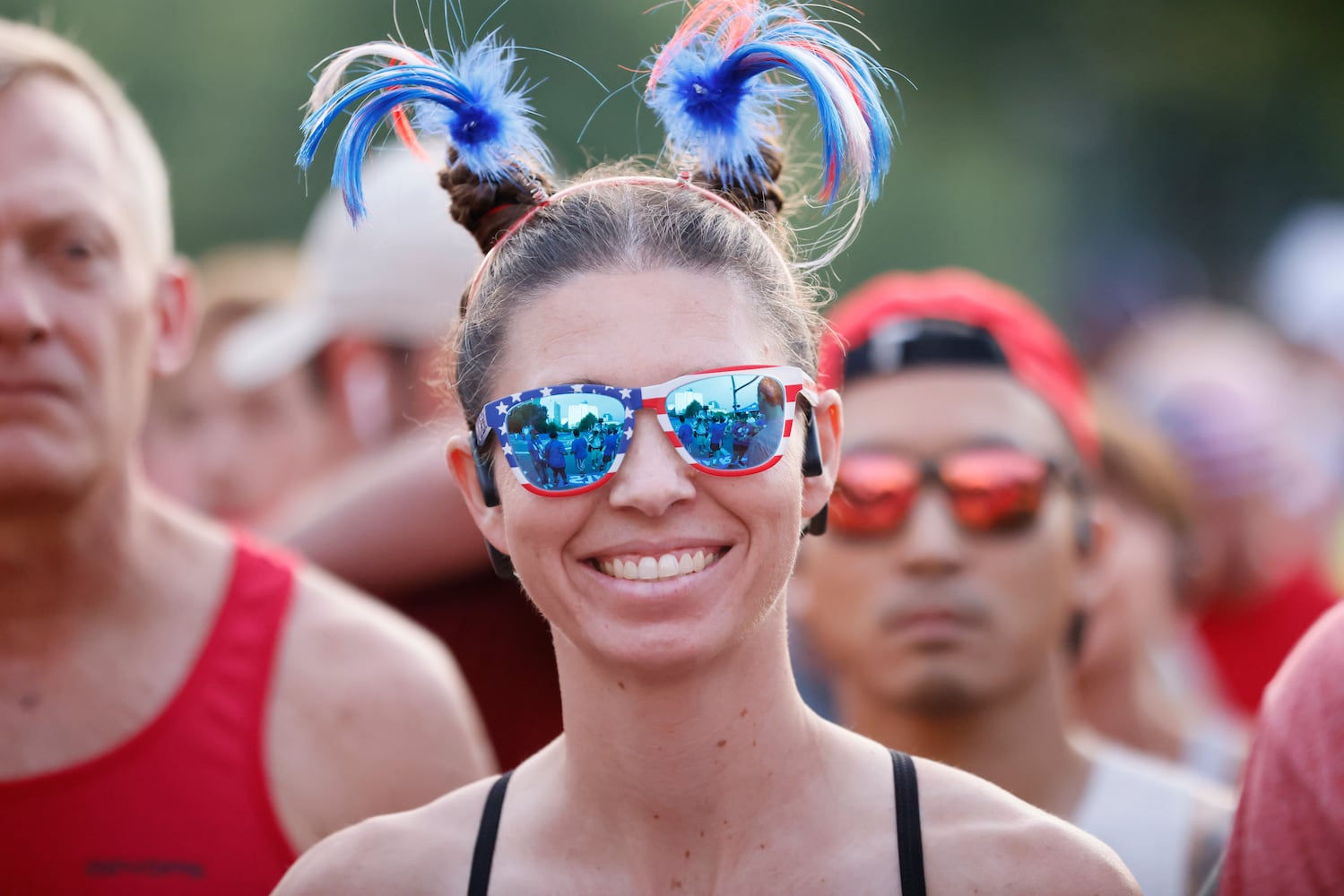 Runners in the 53rd running of the Atlanta Journal-Constitution Peachtree Road Race in Atlanta on Sunday, July 3, 2022. (Miguel Martinez / Miguel.Martinezjimenez@ajc.com)