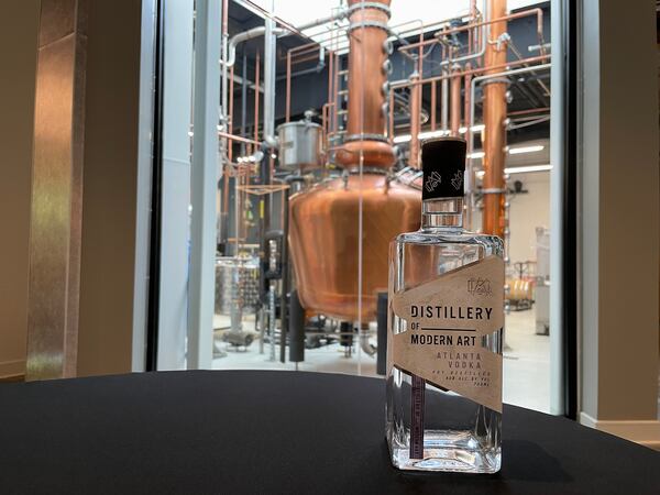 Distillery of Modern Art's bottles are meant to stand out on a backbar and also be easy for bartenders to grasp. Angela Hansberger for The Atlanta Journal-Constitution